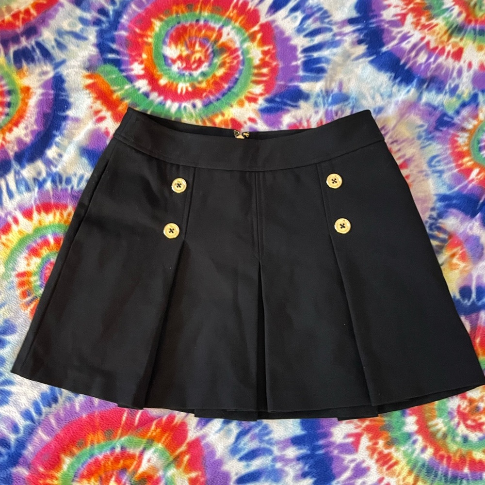 Vintage Y2K Juicy Couture Pleated Black Mini Skirt